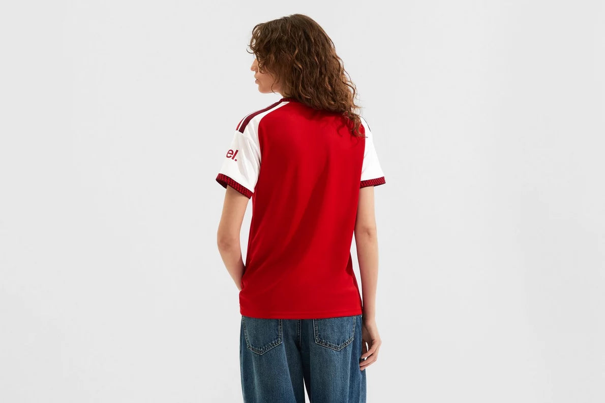 Arsenal Home 26/27 Feminina Adidas - Vermelha e Branca