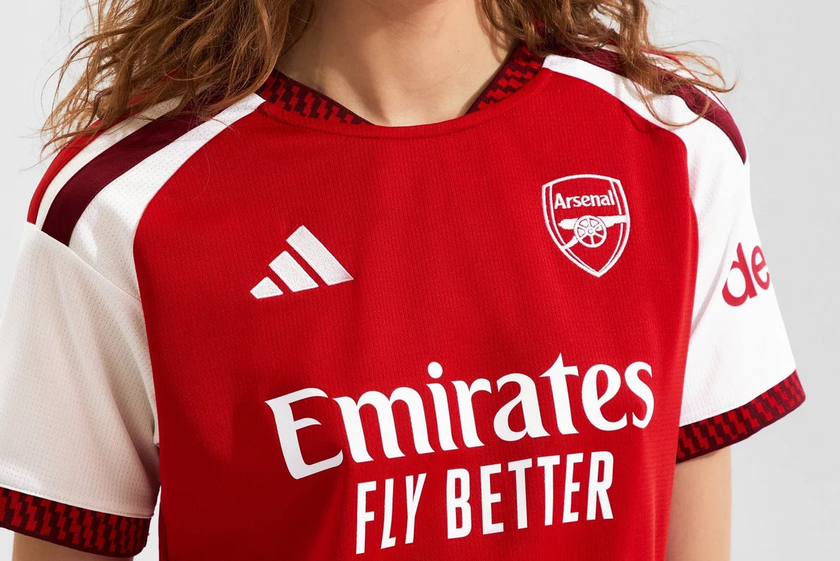 Arsenal Home 26/27 Feminina Adidas - Vermelha e Branca